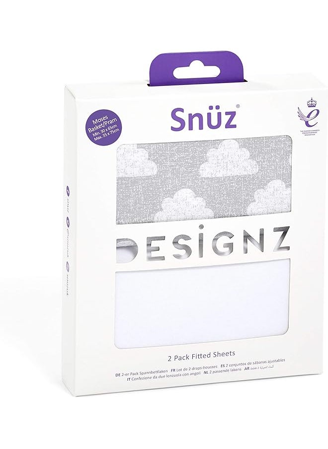 Snuz - Pod Cot And Cot Bed Fitted Sheet Pack Of 2 Fits Both Cot And Cot Beds Long Lasting Quality Infant - Image 1