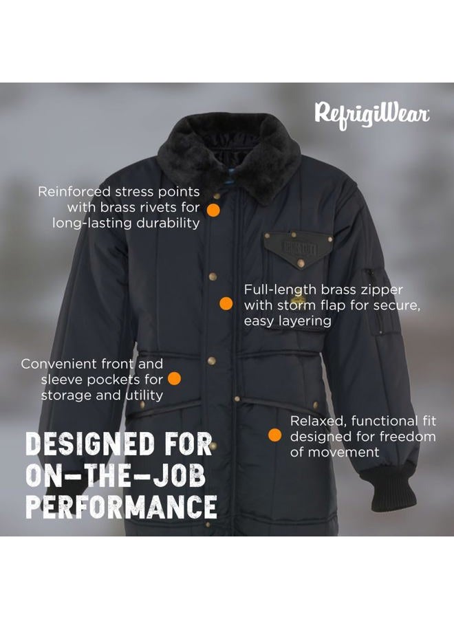 RefrigiWear Unisex Iron-Tuff Insulated Coveralls, Comfort Rating of -50°F, Navy, XL - Image 5