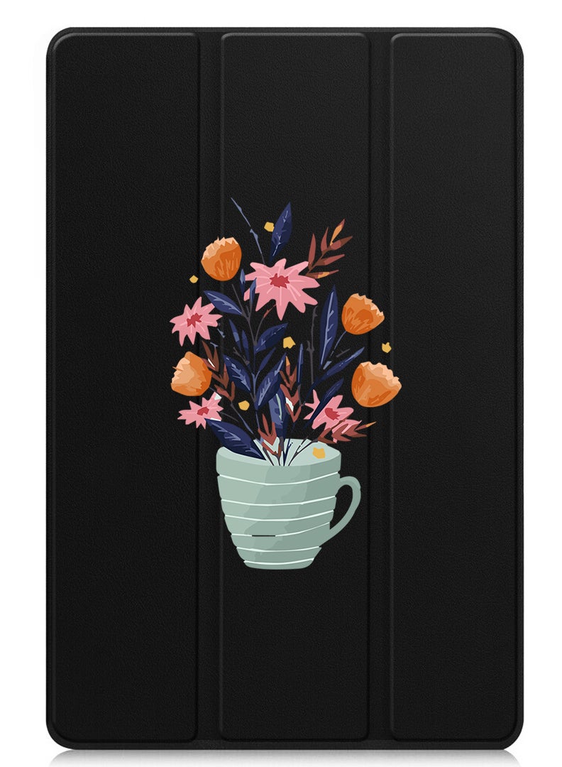 Theodor Protective Flip Case For Xiaomi Pad 7 & Xiaomi Pad 7 Pro With Trifold Stand Auto Wake Sleep Shockproof Cover - Cup of Flower - Image 1