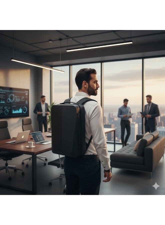 التمريض الجوي حقيبة ظهر سكاي كير كبيرة الحجم للنساء والرجال معتمدة من شركة الطيران، حقيبة كمبيوتر محمول للأعمال مقاومة للماء وحقيبة صالة الألعاب الرياضية - Image 2