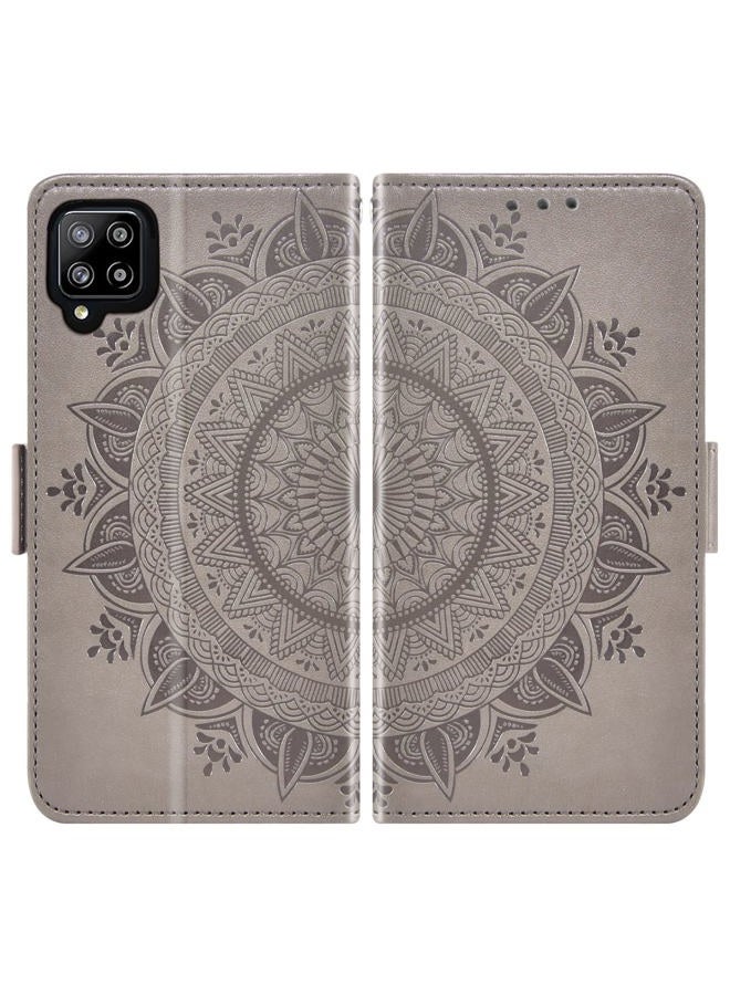 Asuwish Compatible with Samsung Galaxy A42 5G Wallet Case and Tempered Glass Screen Protector Card Holder Flip Wrist Strap Stand Cell Phone Cover for Glaxay A 42 G5 Gaxaly 42A S42 4G 2021 Women Grey - Image 5