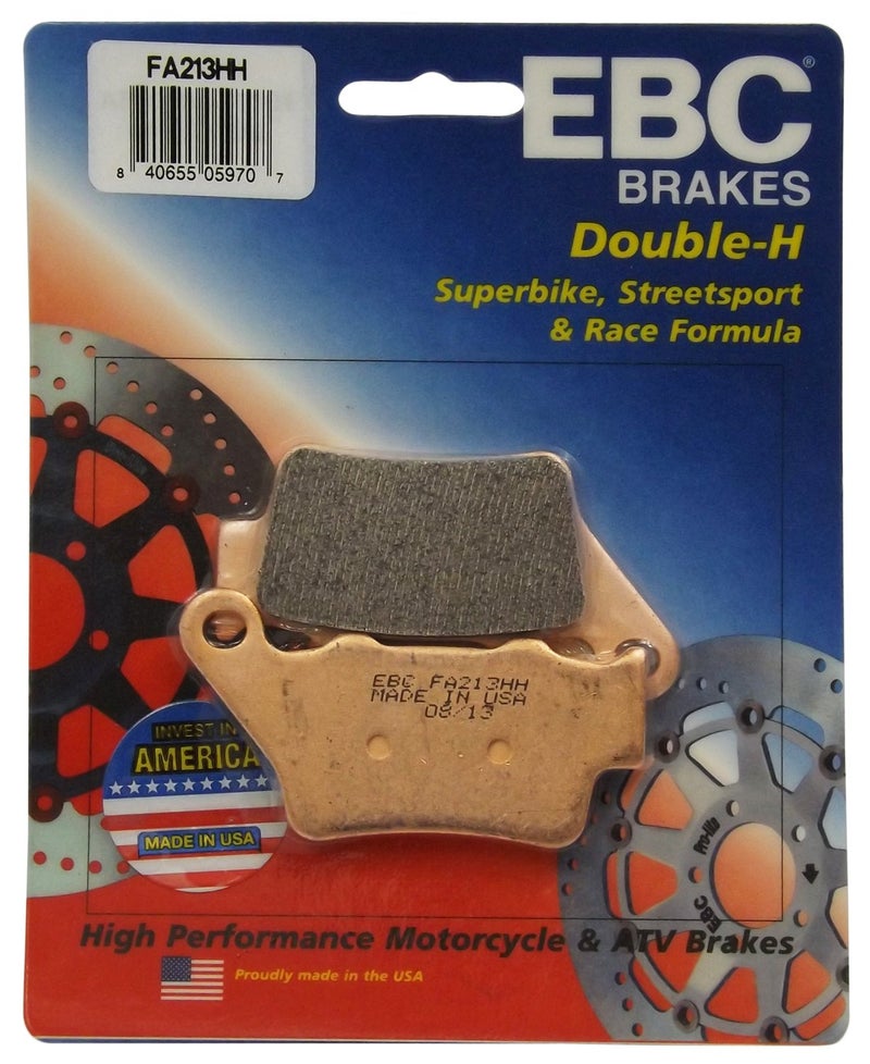وسادة فرامل قرصية من EBC Brakes FA 213HH من سبائك النحاس المسنتر، سوداء