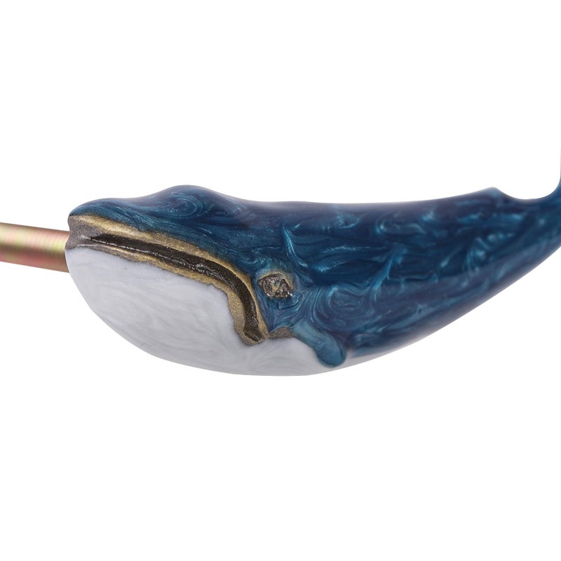 SOFFEE DESIGN Set of 2 Vintage Metal Cabinet Knob Dresser Drawer Pulls with Blue Whale Shape, Distressed Occean Style Closet Handles, Antique Door Knobs with Mounting Screws - Blue - Image 5