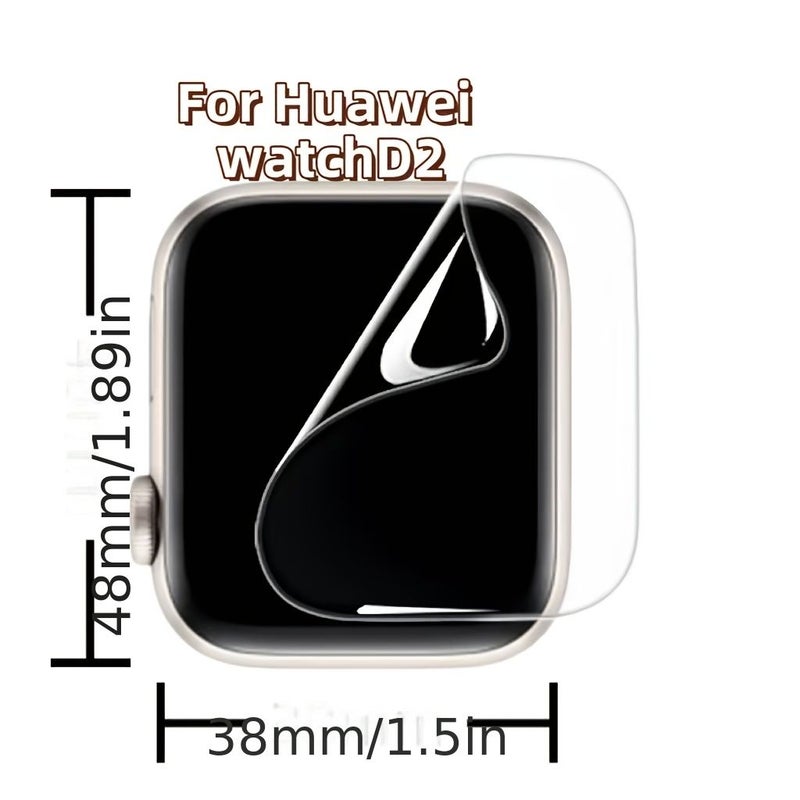 3 قطع من واقي الشاشة الهيدروجيل TPU لهواتف Huawei Watch Fit4 Pro عالي الوضوح ناعم ومريح - Image 3