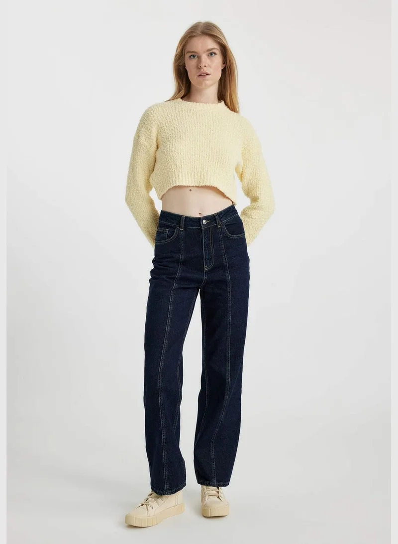 DeFacto Woman Crew Neck Long Sleeve Tricot Pullover