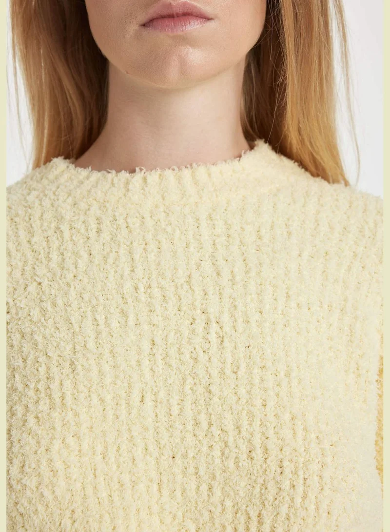 DeFacto Woman Crew Neck Long Sleeve Tricot Pullover