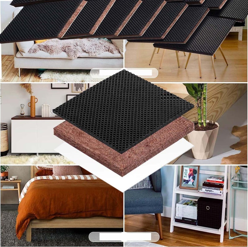 DIY Crafts DIY Crafts 5X5 INCH 125mm Square, 10 Pcs, Self Adhesive Non Slip Home Door Handle Furniture Wall Glass Gripper Anti-Vibration Shock Universal Rubber Silent Feet Pads Table Floor Protector (10, 5 INCH)  - Image 1