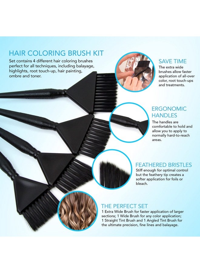 Salon Supply Co Hair Dye Brush Set - 4 Color Brushes for Hair Salon - Hair Color Brush Applicator Set - Balayage Brush - Hair Tint Brush - Hair Dying Brush - Hair Coloring Kit - Image 3