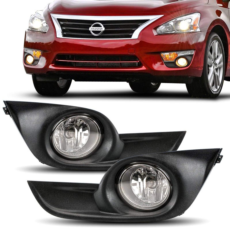 DLAA Fog Lights For Nissan Altima 2013 2014 2015 Fog Lamps Assembly Replacement Clear Lens OE Style
