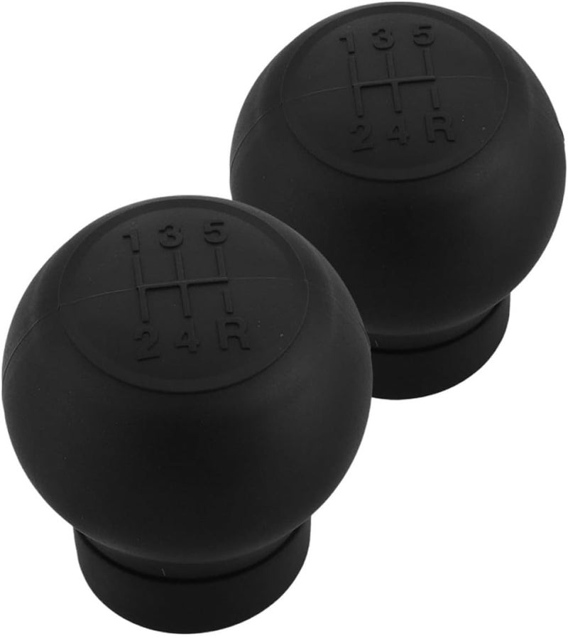 Universal 2Pcs Black Silicone Gear Lever Cover Manual Shift Knob Protector 5-Speed Gear Stick Guard Anti-Slip Wear-Resistant for Car Transmission Replacement - Image 1