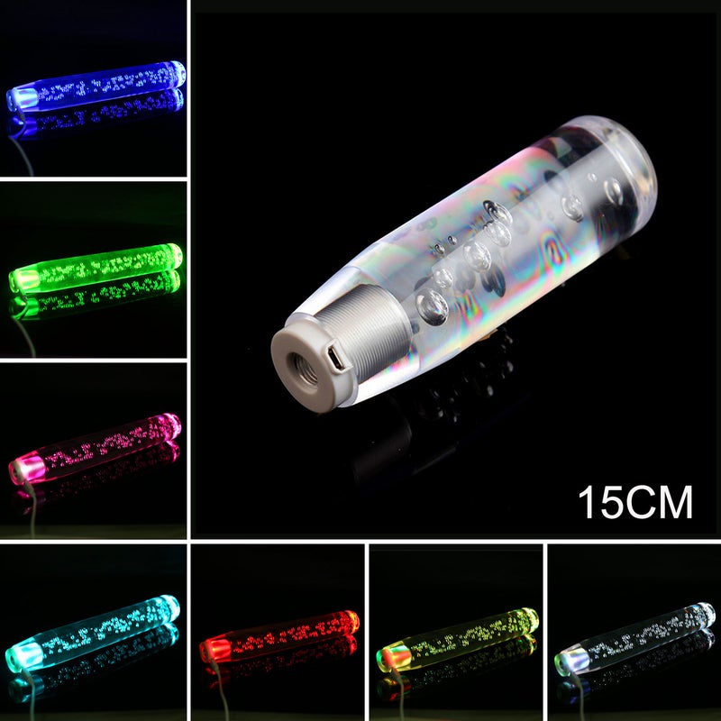 Gear Shift Knob 15cm Crystal Style RGB LED Light - Easy To Install Premium Quality for Most Manual Automatic Vehicle Car Interior - Image 3