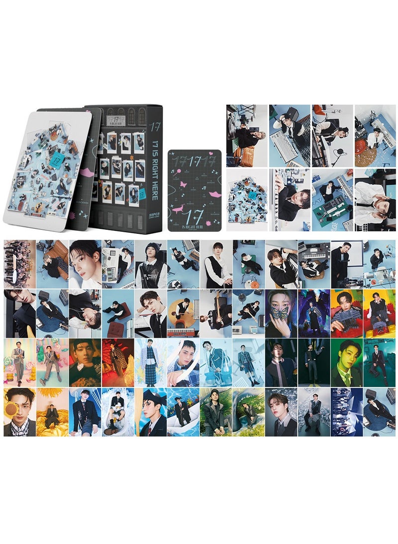 EHOME 55Pcs Seventeen Comeback Album 17 IS RIGHT HERE Lomo Cards - Image 2