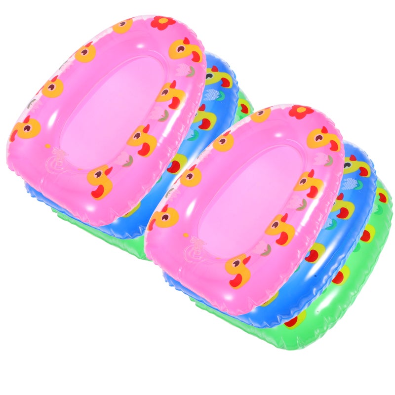 6pcs Inflatable Canoe Bath Toys for Toddlers Mini Boat for Baby Bath Time Pool Party Decorations, Photography Props, Toddler Pool Float, Water Play Toys - Image 5