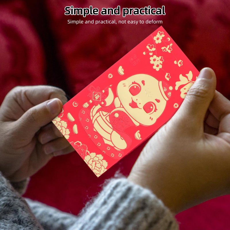 Chinese Year Red Envelopes Snake Design 60pcs Hongbao Lucky Money Packets for Wedding Festival - Image 3