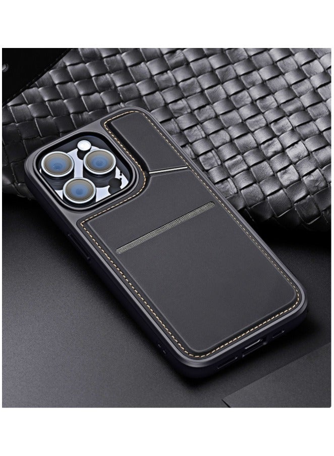 عام متوافق مع آيفون 15 برو ماكس حافظة محفظة جلدية مع مسنده وحامل بطاقة الائتمان يدعم الشحن المغناطيسي آيفون 15 برو ماكس 6.7 - Image 5