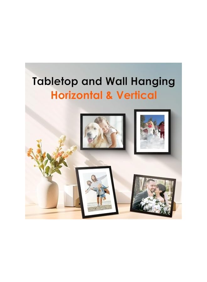 The Bros Picture Frame, Photo Frame with HD Plexiglass, Display Pictures 4x6 Inch with Mat or 5x7 Inch Without Mat, Multi Picture Frames Collage for Tabletop or Wall Display, Wall Gallery Photo Frames, 10 Pcs - Image 4