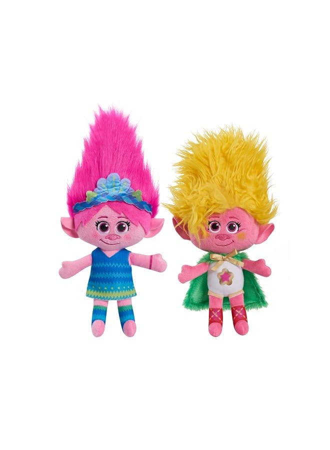 Trolls DreamWorks Trolls Band Together 8-inch Small Plush Poppy and Viva 2-piece Set, Kids Toys for Ages 3 Up by Just Play - Image 1