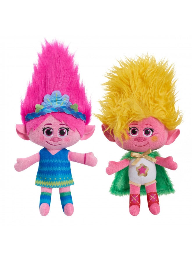 Trolls DreamWorks Trolls Band Together 8-inch Small Plush Poppy and Viva 2-piece Set, Kids Toys for Ages 3 Up by Just Play - Image 2