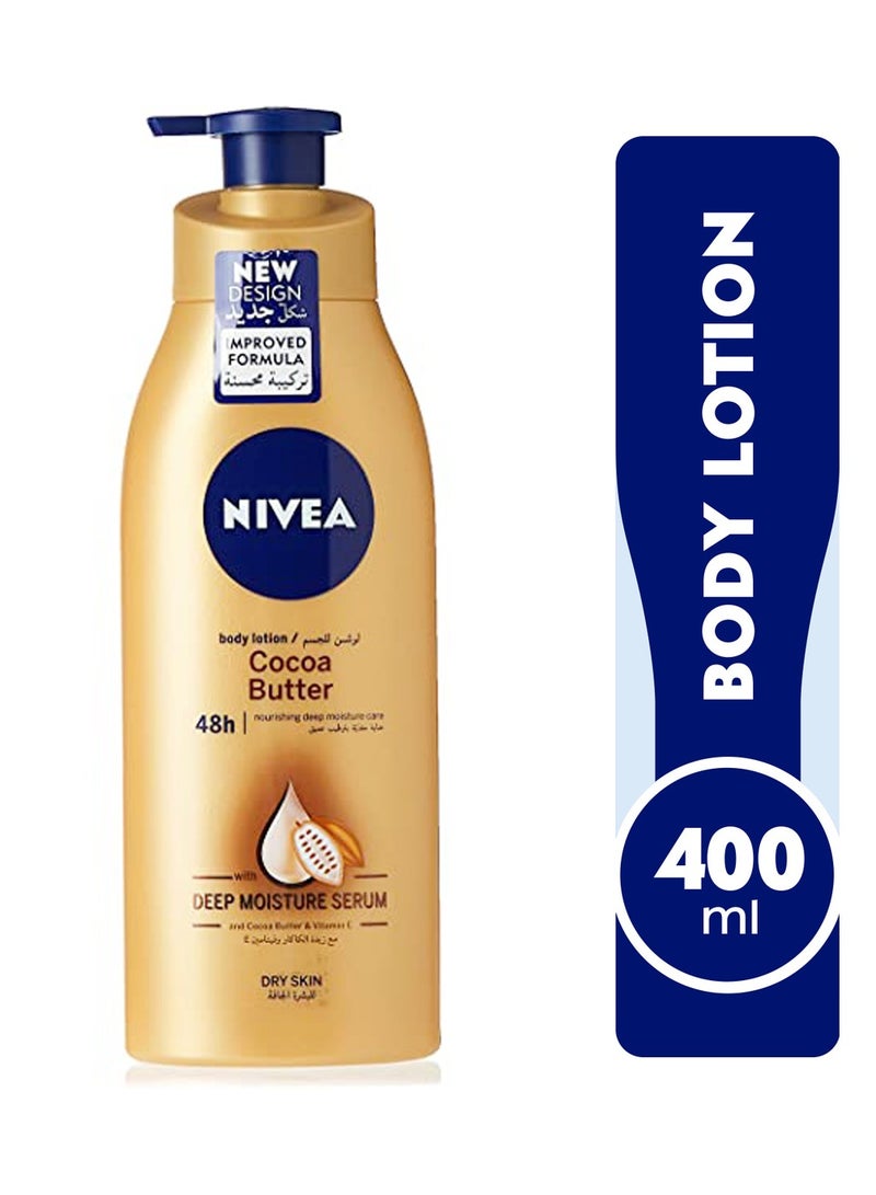 Nivea Cocoa Butter Body Lotion With Deep Moisture Serum 400ml - Image 1