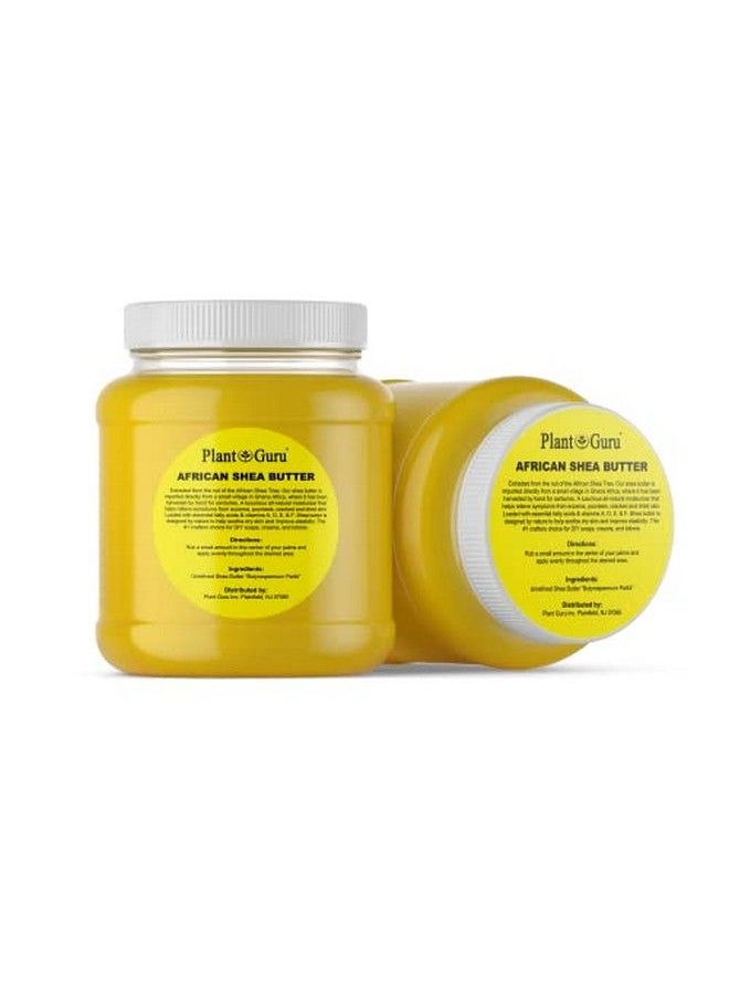 Plant Guru - Raw African Shea Butter 3 Lbs. Bulk 100% Pure Natural Unrefined Yellow Grade A Ideal Moisturizer For Dry Skin Body Face And Hair Growth. Great For Diy Soap And Lip Balm Making. - Image 1