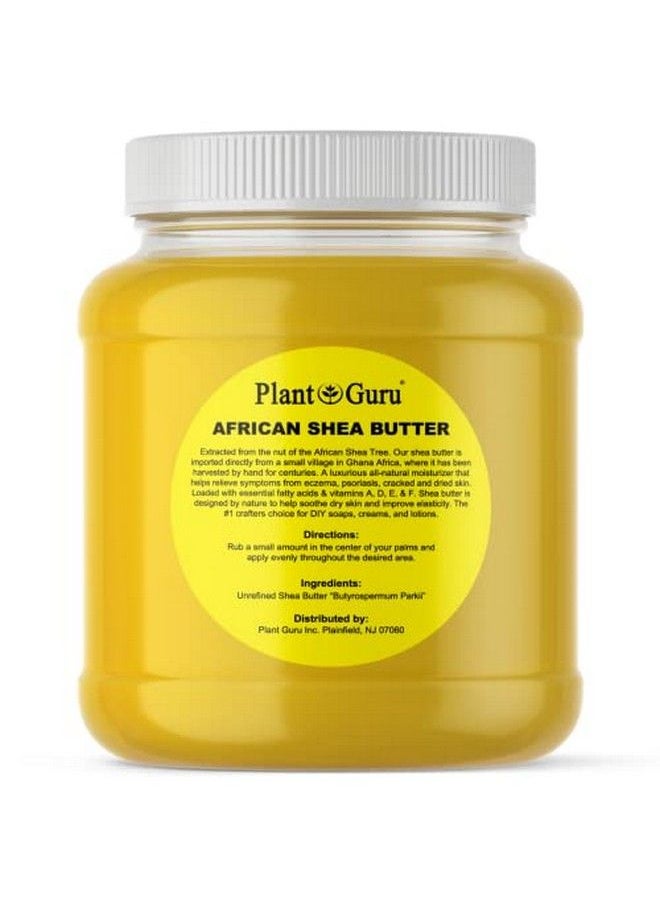 Plant Guru - Raw African Shea Butter 3 Lbs. Bulk 100% Pure Natural Unrefined Yellow Grade A Ideal Moisturizer For Dry Skin Body Face And Hair Growth. Great For Diy Soap And Lip Balm Making. - Image 1