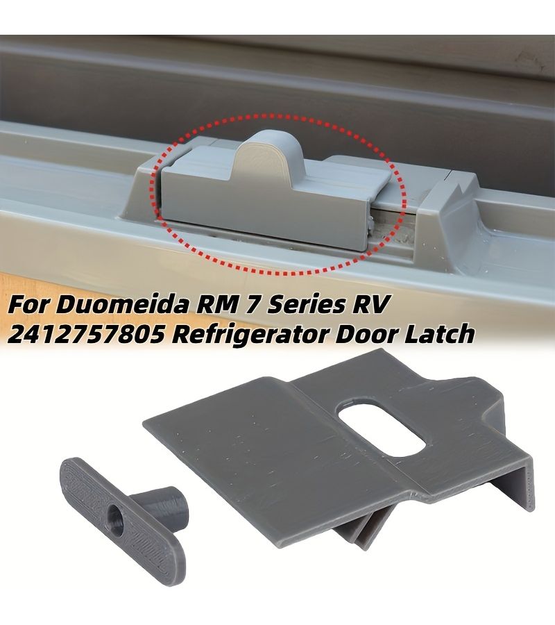 Grey Fridge Door Latch Catch Replacement For Dometic Rm7 Series Caravan Rv Refrigerator Camper Door Lock Clip Repair Part Assembly - Image 4