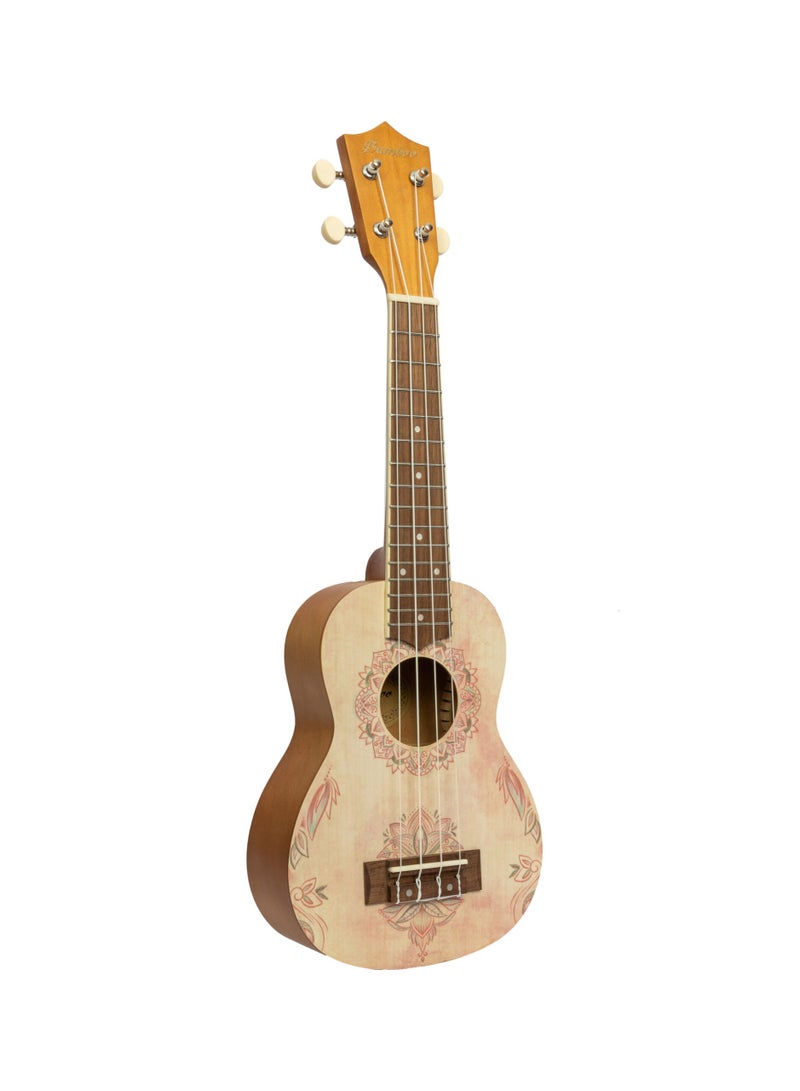 Bamboo U-21 Lotus Mandala Soprano Ukulele – 21-Inch Artistic Design with Premium Gig Bag  - Image 3