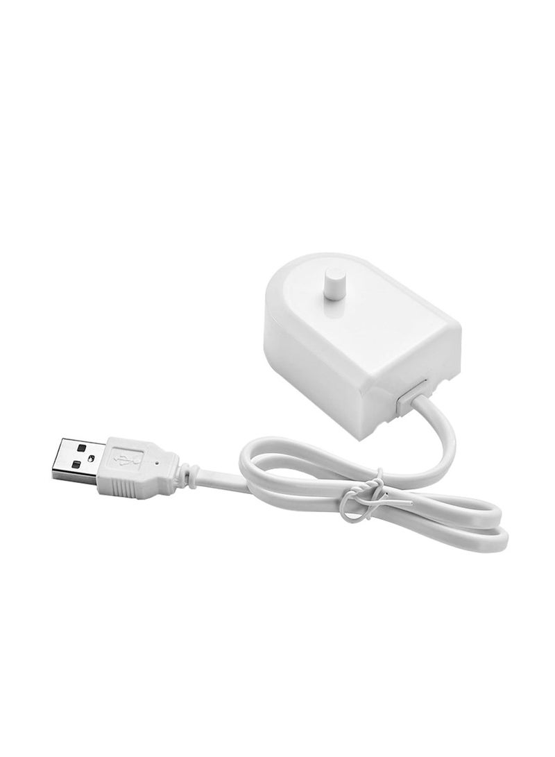 Excefore Electric Toothbrush Charger for HX2421 HX3216 HX6100 HX6322 HX6511 HX6850 Hx6100, USB Power Charger, Travel Portable USB Charging Cable, Water-resistant Electric USB Toothbrush, White - Image 1