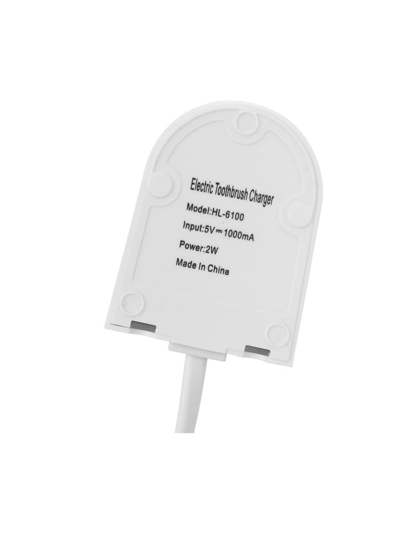Excefore Electric Toothbrush Charger for HX2421 HX3216 HX6100 HX6322 HX6511 HX6850 Hx6100, USB Power Charger, Travel Portable USB Charging Cable, Water-resistant Electric USB Toothbrush, White - Image 4