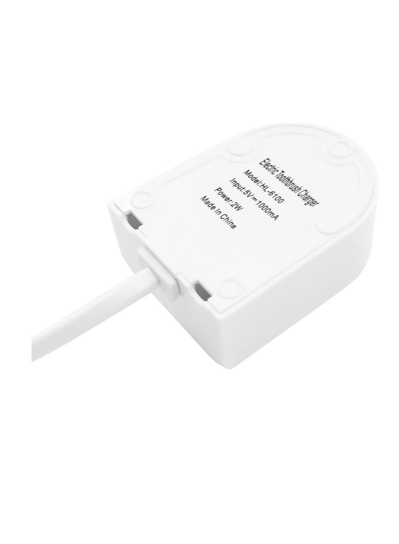 Excefore Electric Toothbrush Charger for HX2421 HX3216 HX6100 HX6322 HX6511 HX6850 Hx6100, USB Power Charger, Travel Portable USB Charging Cable, Water-resistant Electric USB Toothbrush, White - Image 5