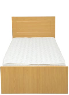 AFT Elegant Single Bed Frame with MDF Construction - Golden beige Finish, 197 cm Length x 95 cm Width, High Headboard Design for Comfort and Durability. Golden beige (ARFAN)  - Image 2