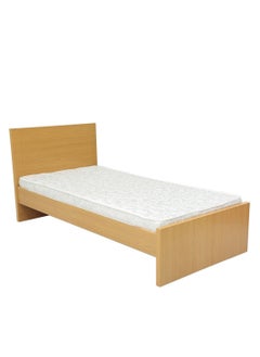 AFT Elegant Single Bed Frame with MDF Construction - Golden beige Finish, 197 cm Length x 95 cm Width, High Headboard Design for Comfort and Durability. Golden beige (ARFAN)  - Image 4