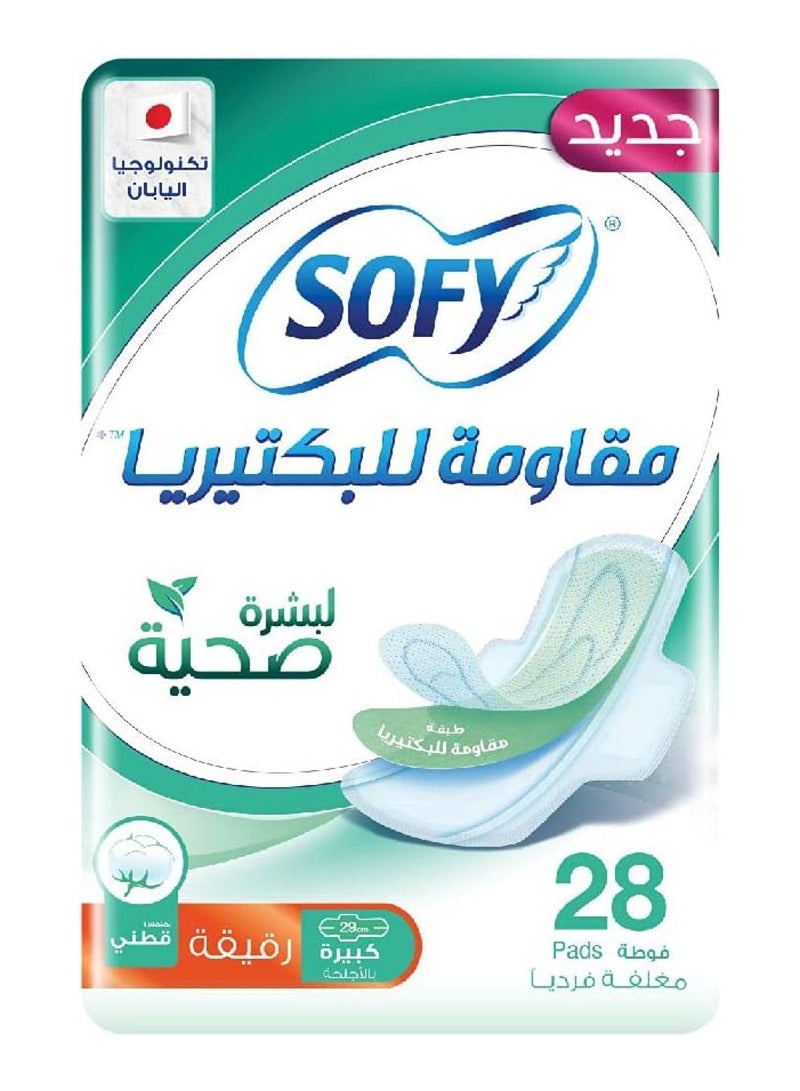 Sofy Slim Anti Bacteria Sanitary Napkin, Large, 29 Cm, 28 Pieces - Image 2