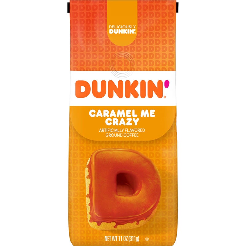 Dunkin' Caramel Me Crazy Flavored Ground Coffee, 11 Ounce (Pack of 1) - Image 1