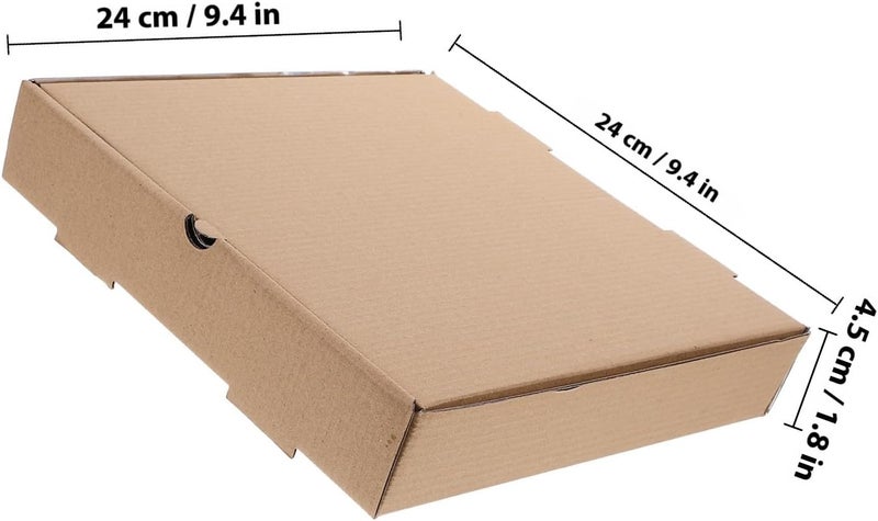 10pcs 9-inch Corrugated Kraft Paper Pizza Boxes Aluminum Foil Lining, Take out Containers for Pizza Storage and Restaurant Food Packaging - Image 2