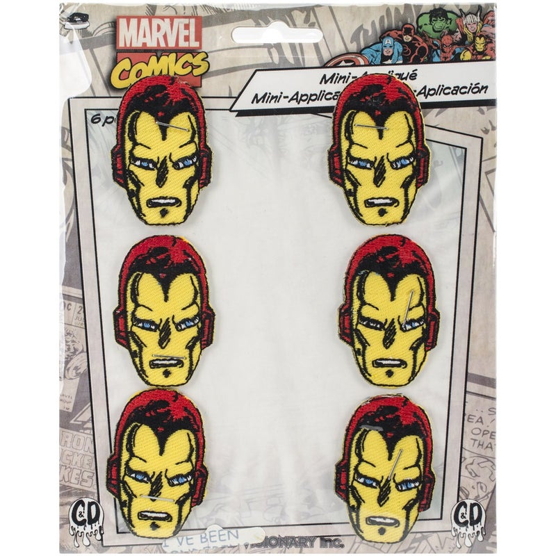 CD Visionary Application Marvel Comics Retro Iron Man 6 Pat Ch Set Novelty 2 - Image 2