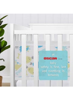 Oscar Home Oscar Home Breathable Mesh Crib Liner Crib Liner Best for Your Baby Safety Fits Full Four Sides of Crib Bed 28 X 360 Cms Esquire Premium 