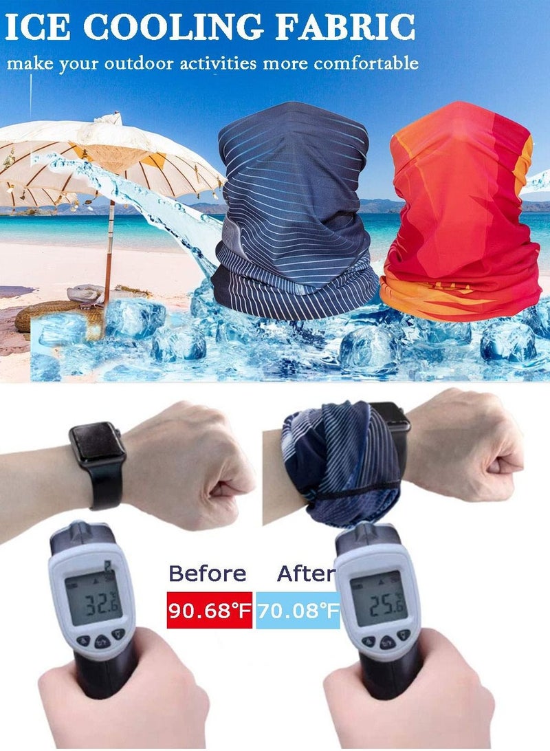 Y&D Breathable Bandana Facemask, Summer Cool Neck Tie Facemask Dustproof Sun Protection Scarf for Outdoor Men and Women Fishing Cycling Running (2 Pieces)  - Image 2