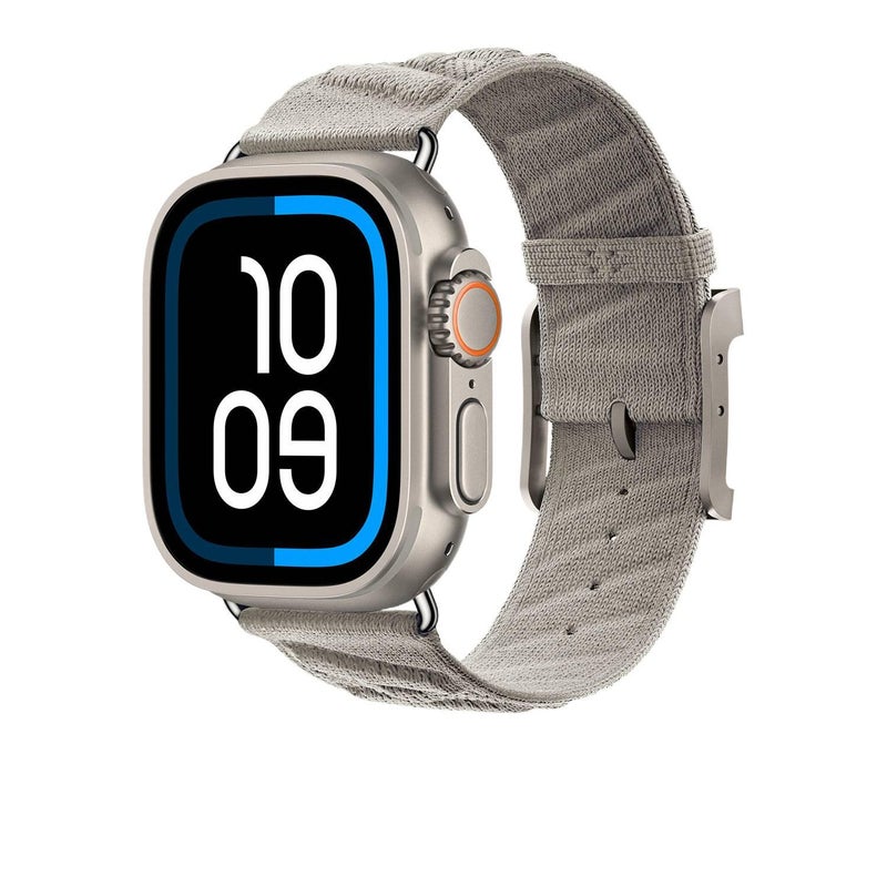 Adjustable Orange Nylon Loop Strap Smartwatch Band Compatible with Apple Watch 38 40 41 42 44 45 49mm with Fit Replacement Strap - Image 1