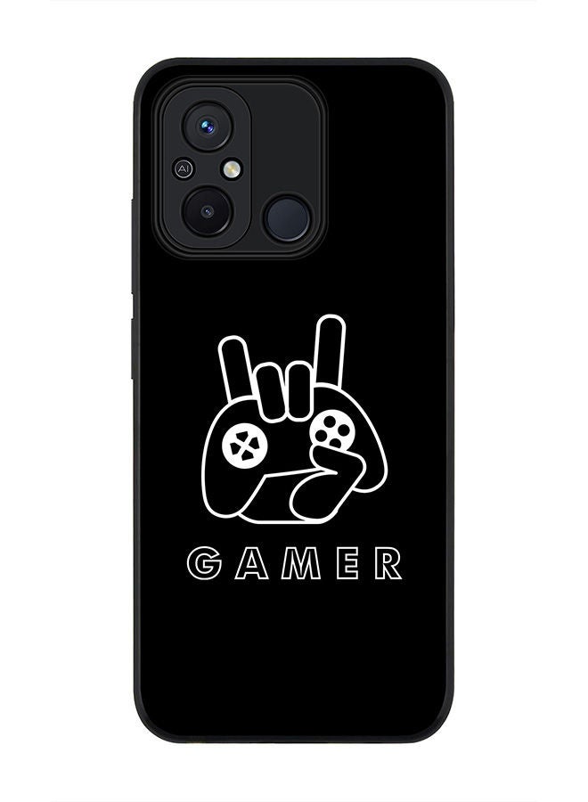 Stylizedd Rugged Black edge case for Xiaomi Redmi 12C 4G, Slim fit Soft Case Flexible Rubber Edges Anti Drop TPU Gel Thin Cover -  Gamer  - Image 1