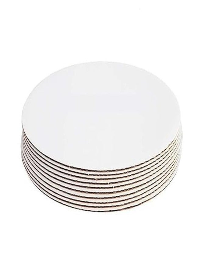 BAKERS 4U قاعدة تقديم كيك دائرية بيضاء من خشب MDF من BAKERS 4U، مقاس 12 بوصة، عبوة من 20 قطعة - Image 1
