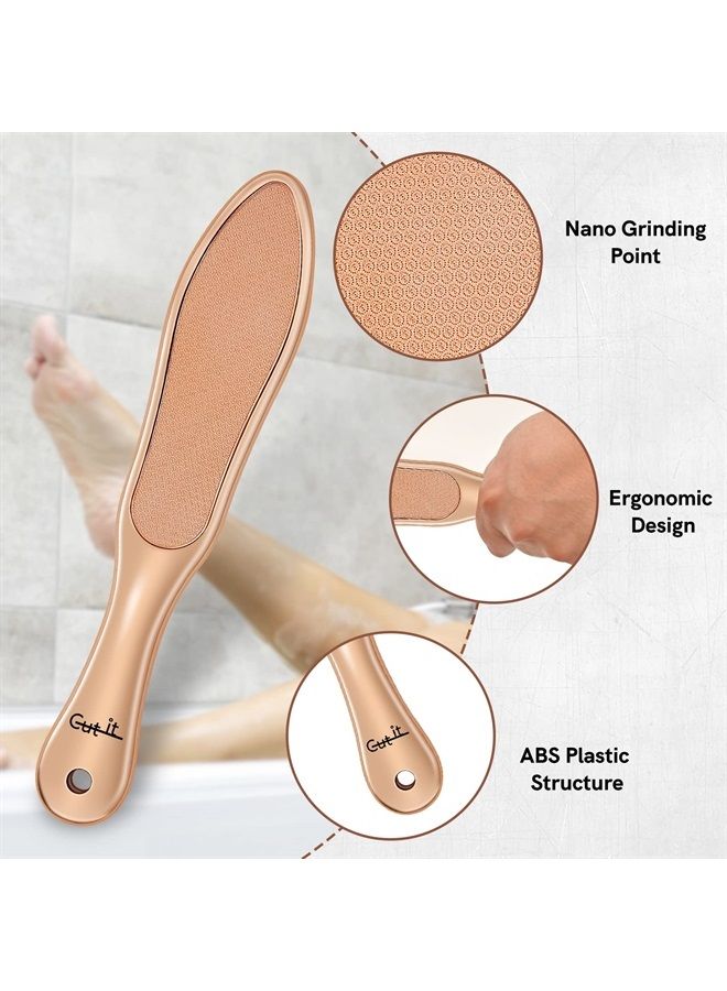 Cut it Glass Pedicure Foot File - Coarse/Fine Double Side Nano Glass Surface, Dead Hard Skin Remover, Cuticle Callus Removal, Professional Foot Care, Both Wet and Dry Using - Image 1