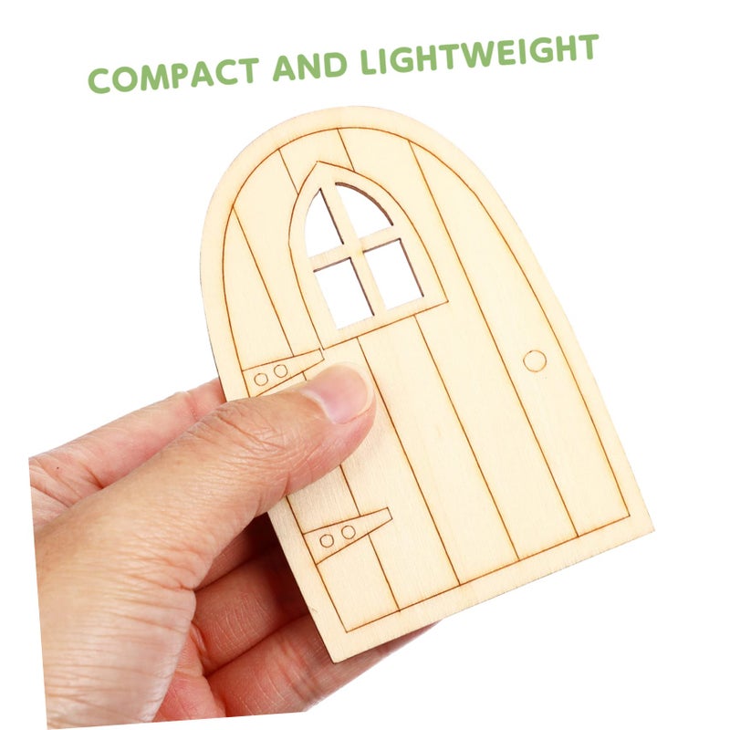 36Pcs Mini Unpainted Wooden Fairy Doors Set For Garden And Home Decor - Image 3