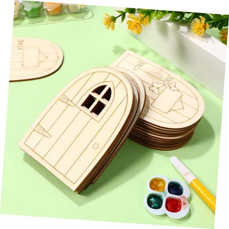 36Pcs Mini Unpainted Wooden Fairy Doors Set For Garden And Home Decor - Image 5