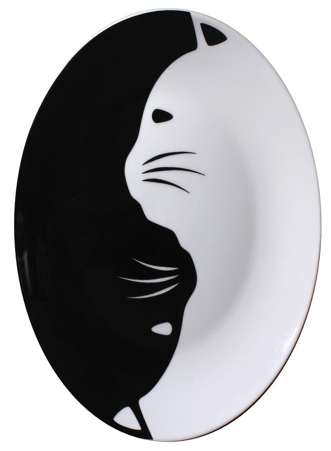LEADEX Black and White Cat Porcelain Plate Set, Best Gift For Cat Lover (8-inch salad plate set) - Image 5