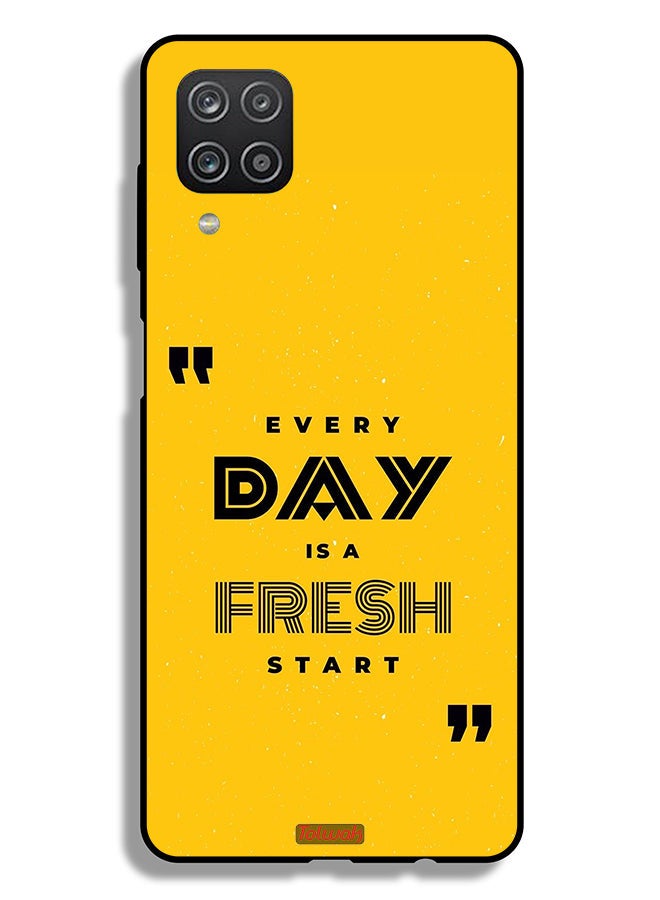 Tolwak Samsung Galaxy A12 Protective Case Cover Every Day Is A Fresh Start - Image 1