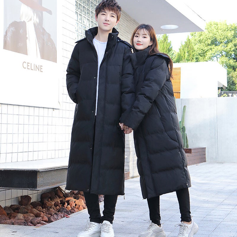 Winter Cotton-Padded Clothes Custom Printing Long Coat Over The Knee Cotton-Padded Clothes Overalls Company Enterprise Tooling Custom Logo - Image 2