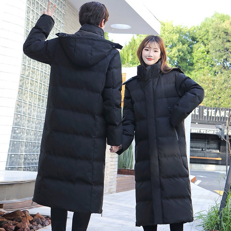 Winter Cotton-Padded Clothes Custom Printing Long Coat Over The Knee Cotton-Padded Clothes Overalls Company Enterprise Tooling Custom Logo - Image 1