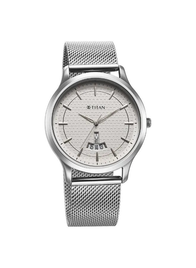 TITAN Men's Analog Round Shape Stainless Steel Wrist Watch - 1825SM10 - 47.3 Mm  - Image 2