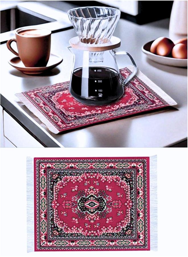 HOMESTAR Coffee Mat Arabic Style Absorbent Insulated Coaster or Tea Table Heat Resistant Drying Non-slip Suitable for Machine, Pot, Accessories 1 Piece - Image 2